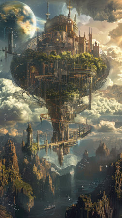 A cartographer in a rich postapocalyptic hierarchy discovers ancient recipes for croquetas symbolizing unity and survivalの素材