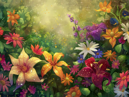 Botanical embroidery in 3D capturing the essence of the wilderness for those who wear their love of natureの素材