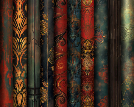 Collection of scalable pattern brushes transforming digital artwork with unique and artistic touchesの素材