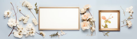 Faded memories in an old, cracked photo frame, shadows whisper forgotten stories isolated background, pastel, object, commercialの素材