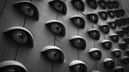Delve into a world under watchful eyes, where mass surveillance and privacy erosion feed the growth of a Big Brother society, questioning freedom and autonomy high resolution DSLRの素材