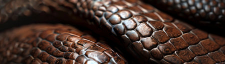 Leatherbound gift, snake pattern, soft morning light, close view, luxurious texture , hyper realisticの素材