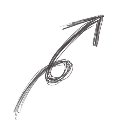 Hand drawing arrow symbol icon for decorate.の写真素材