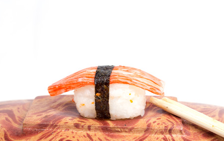 sushi on whiteの写真素材