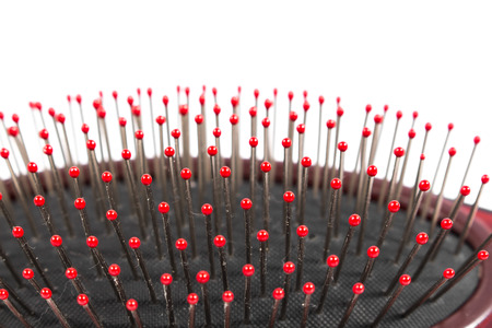 close up comb on a white backgroundの写真素材