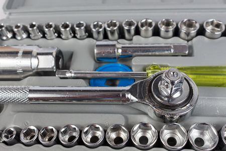 combination socket wrench set for engineerの写真素材