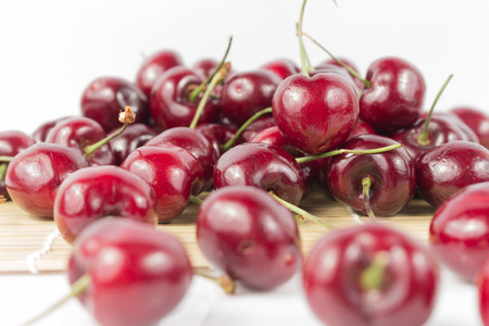 Fresh Cherry Fruit on white