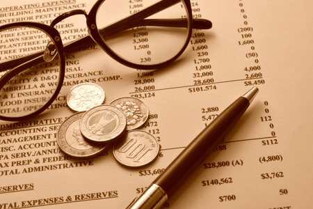 close up of Coin.mono tone effect.の写真素材