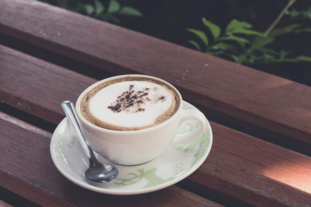 Hot coffee in glass