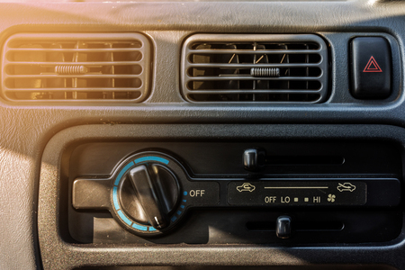 air condition in the old carの写真素材