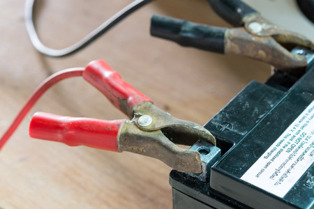 close up of battery chargingの写真素材