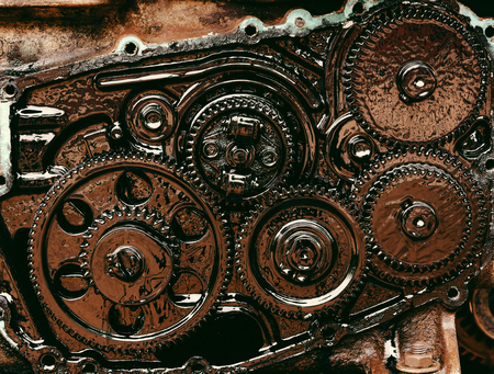inside gear Of the engineの写真素材