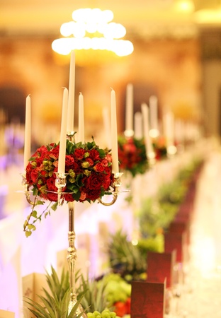 Table at Hotel Partyのeditorial素材