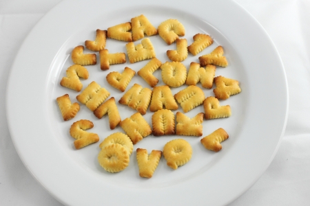 Letters of the British alphabet made of gingerbreadの写真素材