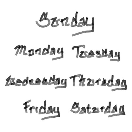 Names of days of the weekのイラスト素材