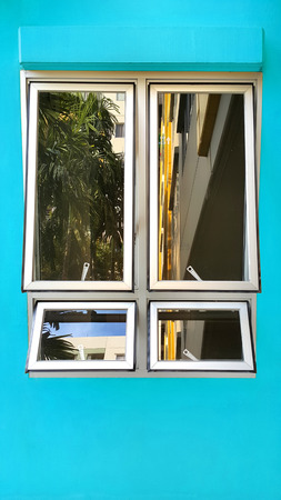 concrete wall with window