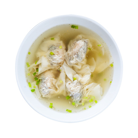 Shrimps Wonton Soupの写真素材