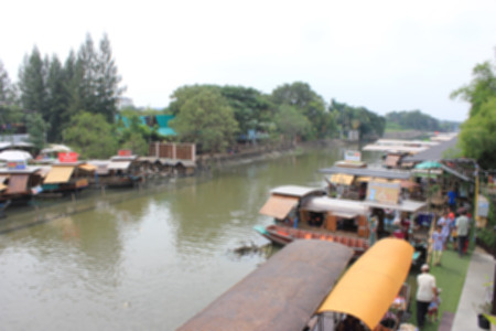 Blur House by the river. Amphawa, in Thailandの写真素材