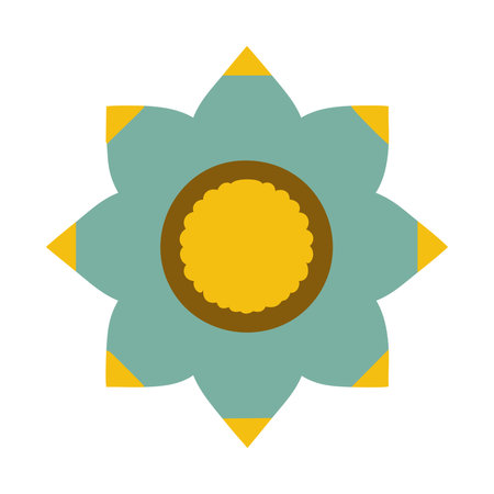 Flower icon. Flower nature plant and botany theme. Isolated sunflower design. Vector illustrationのイラスト素材