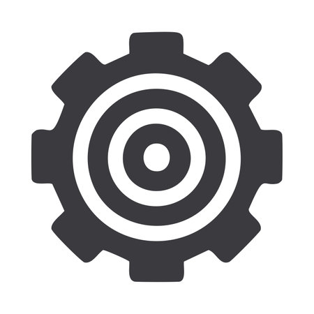 Gear icon vector, settings solid symbol, pictogram isolated on white.のイラスト素材