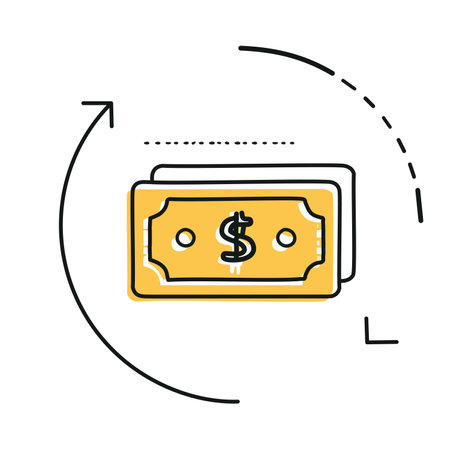 Money transfer concept. Flat design. Vector illustrationのイラスト素材