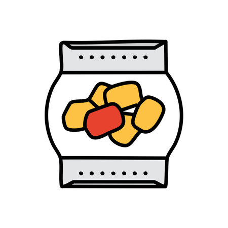 Nuggets in a bowl icon. Vector illustration, flat design.のイラスト素材