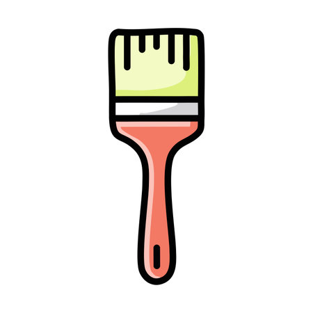Paint brush vector illustration, filled design editable outline icon.のイラスト素材