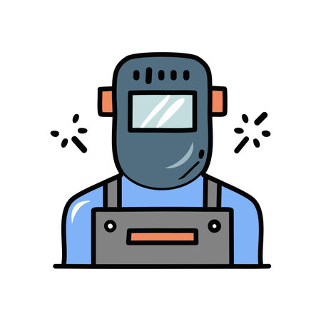 Welder Vector Icon Sign Icon Vector Illustration For Personal And Commercial Use... Clean Look Trendy Icon...のイラスト素材