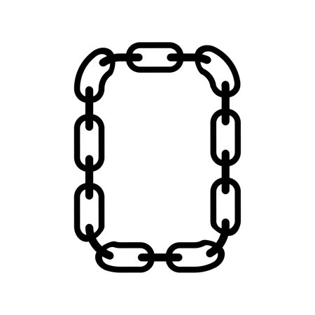 Chain icon, vector illustration. Flat design style, editable stroke.のイラスト素材