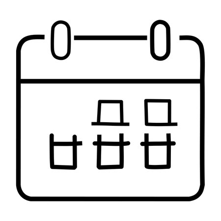 Calendar icon on white background. Vector illustration in trendy outline style.のイラスト素材