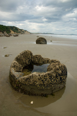 Maoraki Bouldersの写真素材