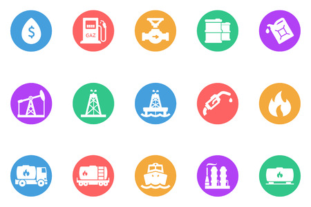 fuel icon flatのイラスト素材