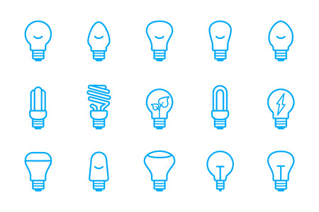 light bulbs iconsのイラスト素材