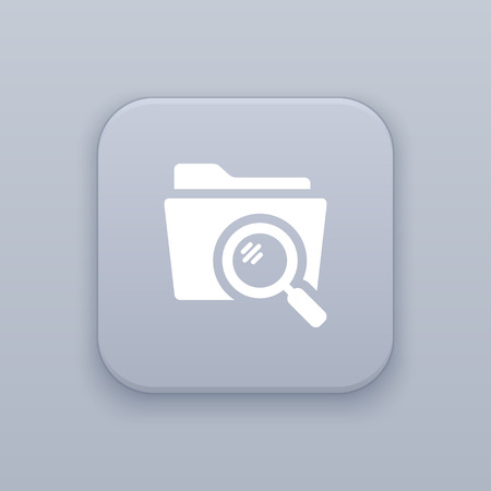 Search vector icon, Folder vector iconのイラスト素材