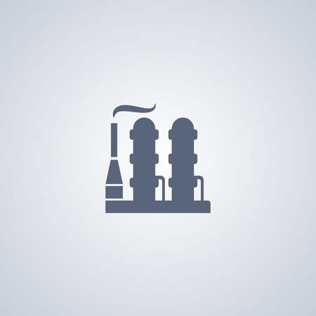 Oil factory vector iconのイラスト素材