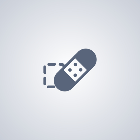 Spot healing brush vector icon, Plaster vector iconのイラスト素材