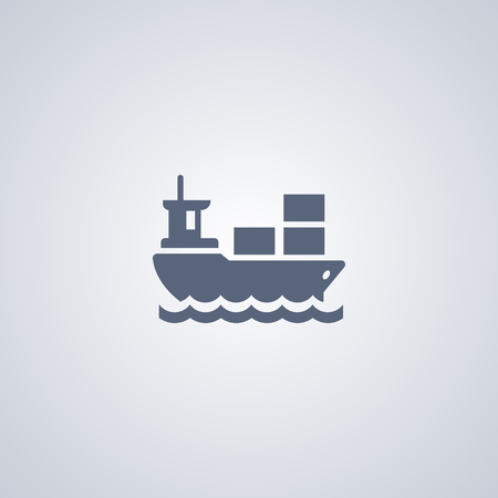Ship vector icon, transportation vector iconのイラスト素材