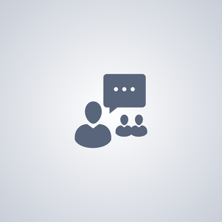 Consulting, conference vector best flat icon on white backgroundのイラスト素材