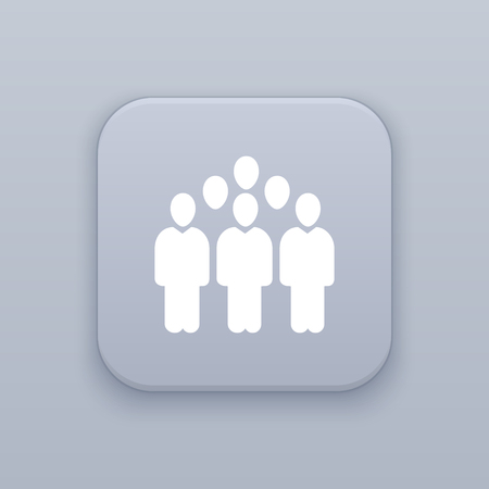 People groups button, best vector on a gray backgroundのイラスト素材