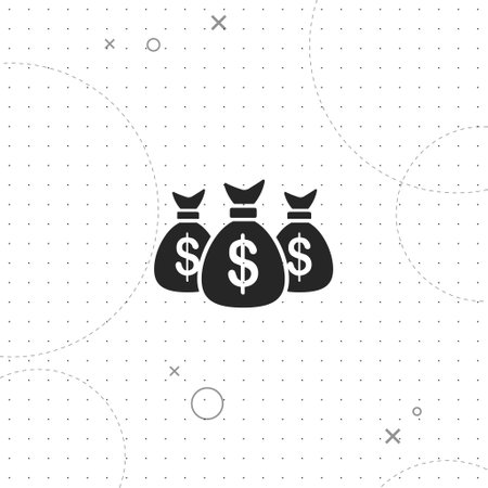 Bags money, vector best flat icon on texture backgroundのイラスト素材