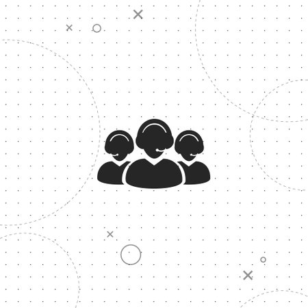 Online consultation, vector best flat icon on texture backgroundのイラスト素材