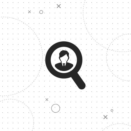 Recruitment, search people, vector best flat icon on texture backgroundのイラスト素材