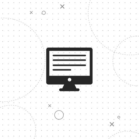 Display, monitor, vector best flat icon on texture backgroundのイラスト素材