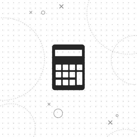 Calculator, mathematics, vector best flat icon on texture backgroundのイラスト素材