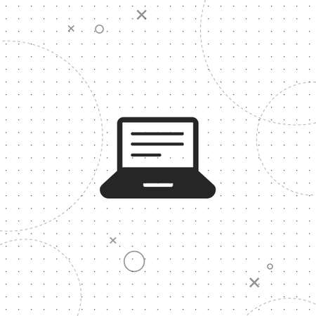 Laptop, netbook, vector best flat icon on texture background, EPS 10のイラスト素材