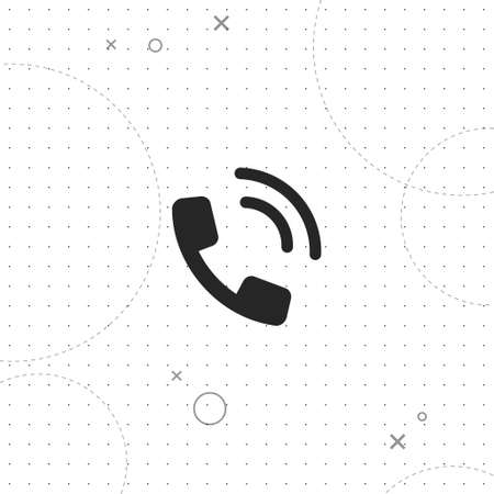 Call, vector best flat icon on texture background, EPS 10のイラスト素材