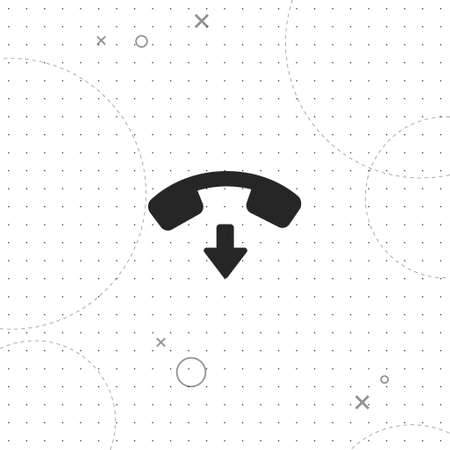 End call, vector best flat icon on texture background, EPS 10のイラスト素材