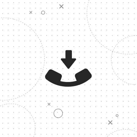 Incoming call, vector best flat icon on texture backgroundのイラスト素材