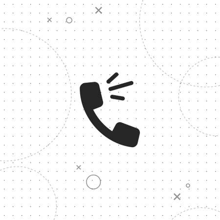 Talking on the phone, vector best flat icon on texture backgroundのイラスト素材