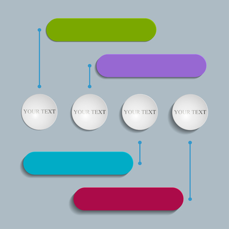 infographic elements on blue backgroundのイラスト素材